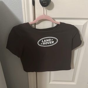 cropped land rover tee